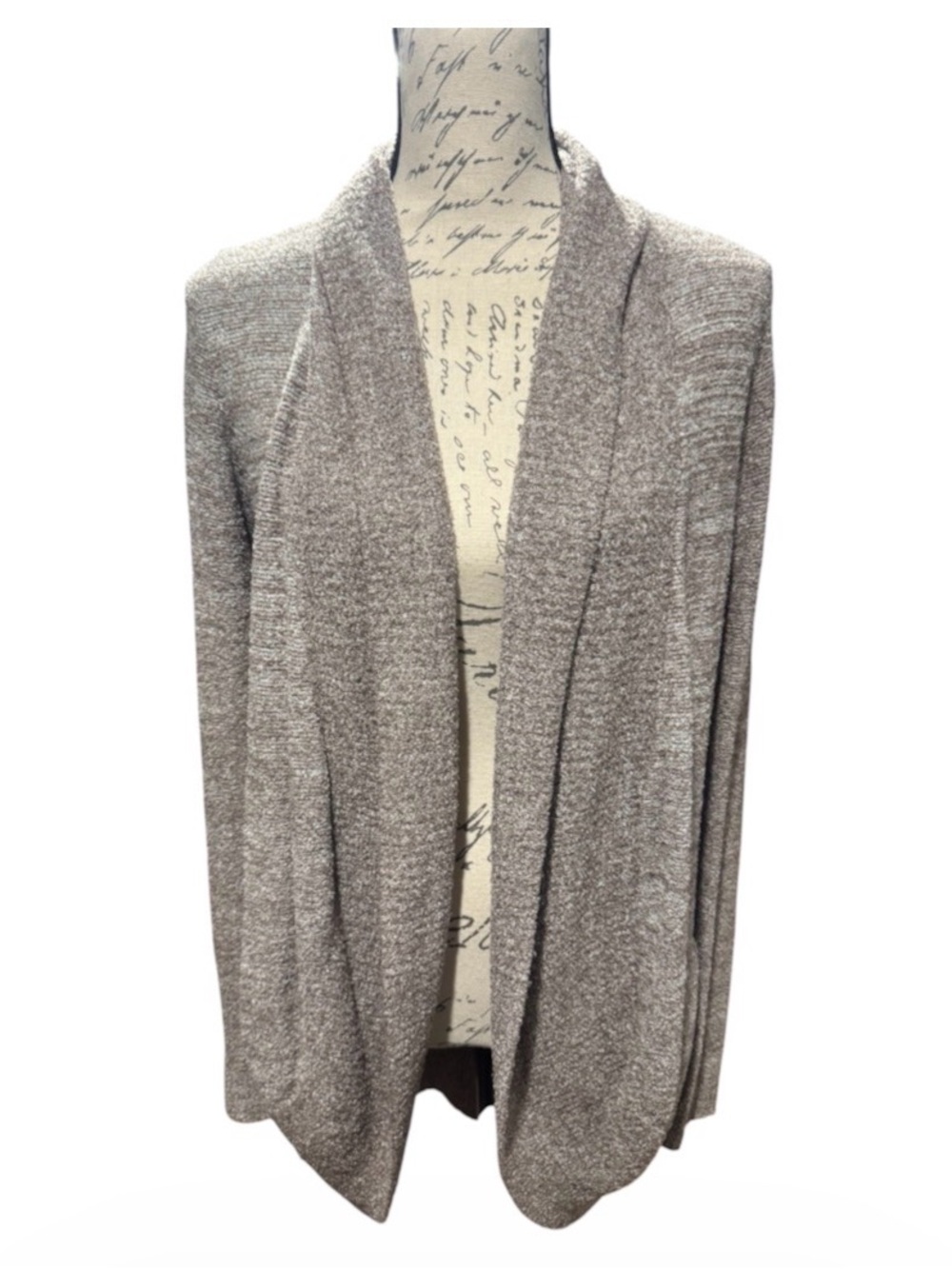 Barefoot Dreams CozyChic Lite Circle Cardigan Sweater Taupe Beige Tan Size XS/S
